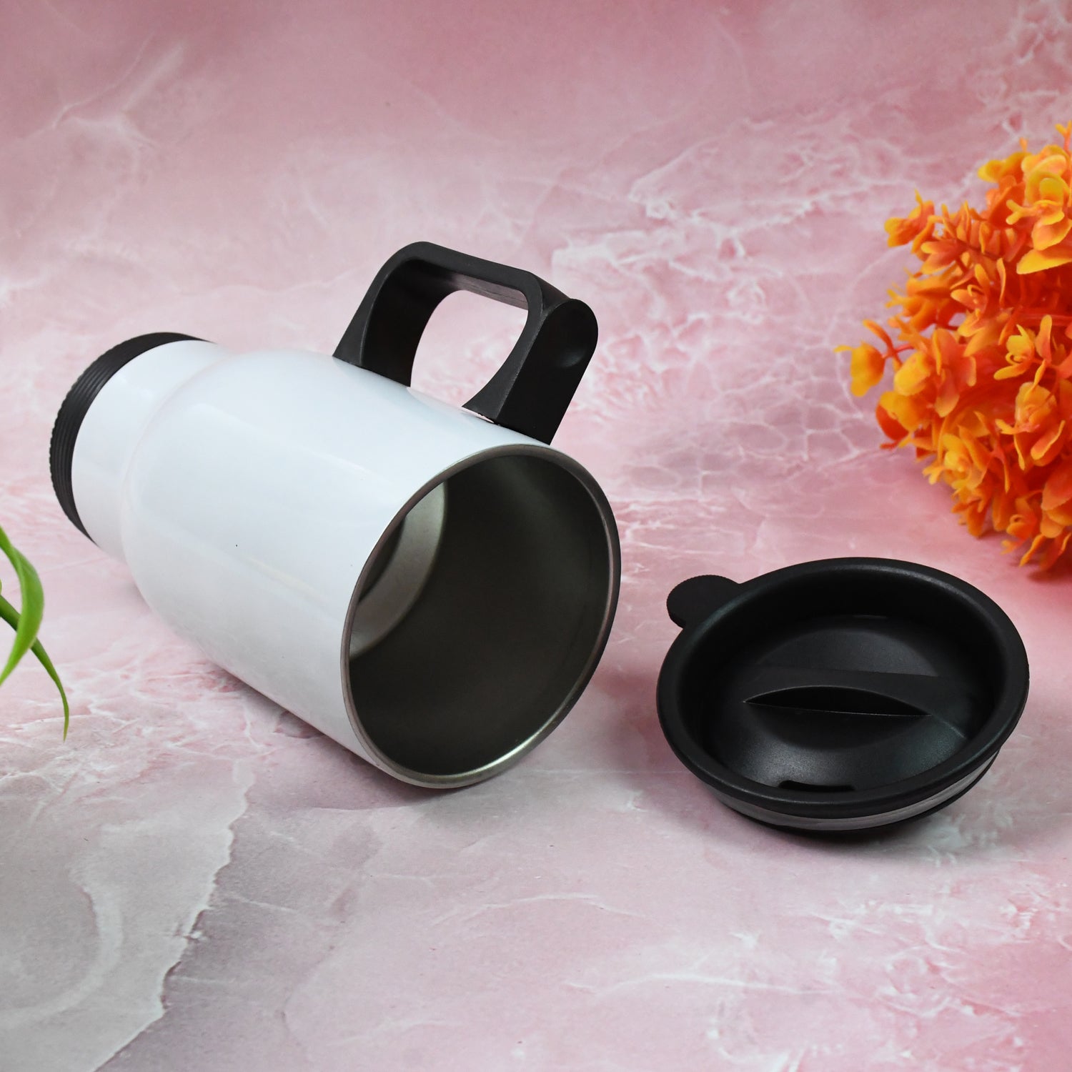 Stainless Steel Vacuum Insulated Mug with Lid (1 Pc / Mix Design & Color) Stainless Steel Vacuum Insulated Mug with Lid (1 Pc / Mix Design & Color)